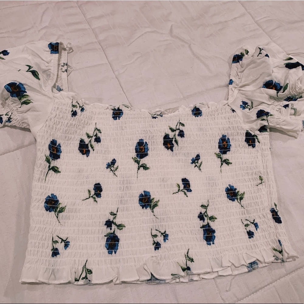 Off the Shoulder Flower Top